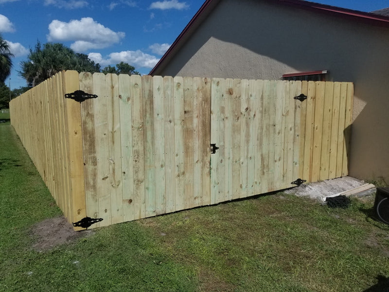 Wood privacy fence installed by Jay Fencing