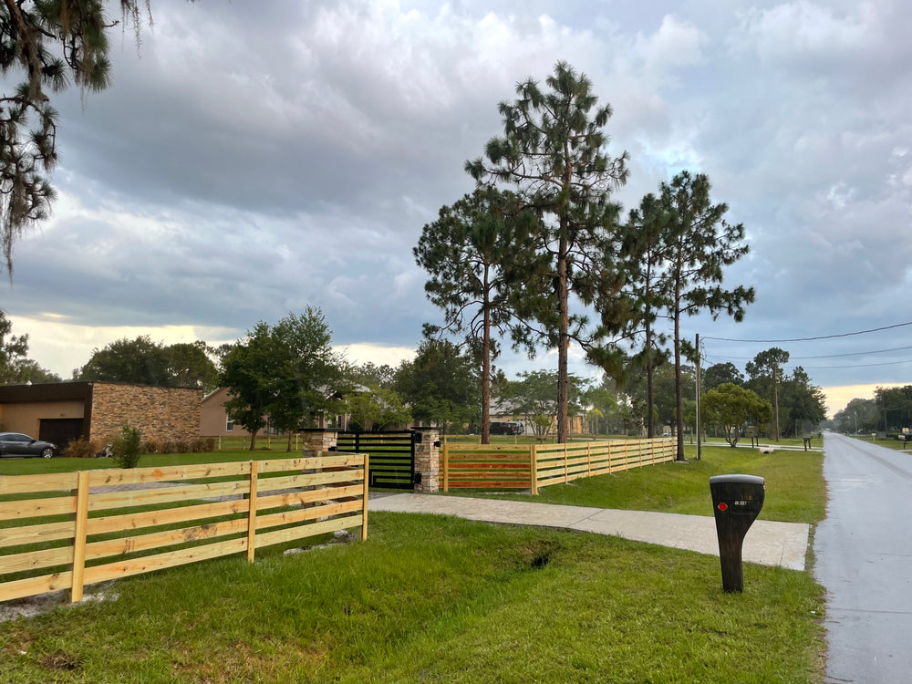 Wood fence installation by Jay Fencing