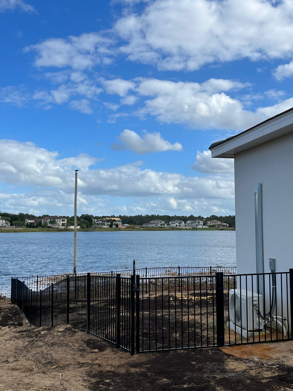Aluminum fence installation by Jay Fencing