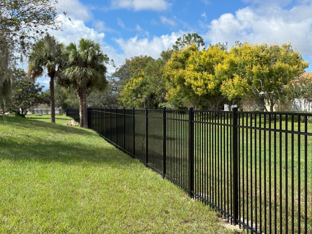 Aluminum fence installation by Jay Fencing