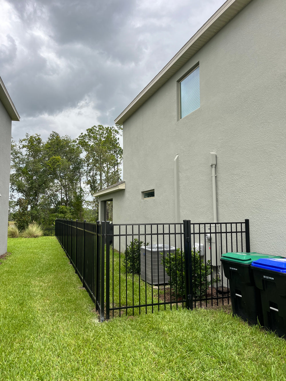 Aluminum fence installation by Jay Fencing